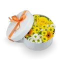 Box žlutých květin zavřený